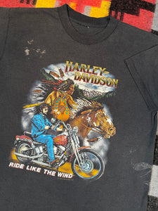 Vintage 1991 Harley Davidson Ride Like The Wind Shirt (L/XL)