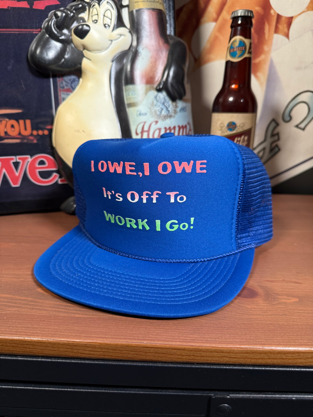 Vintage “I Owe I Owe” Trucker Hat