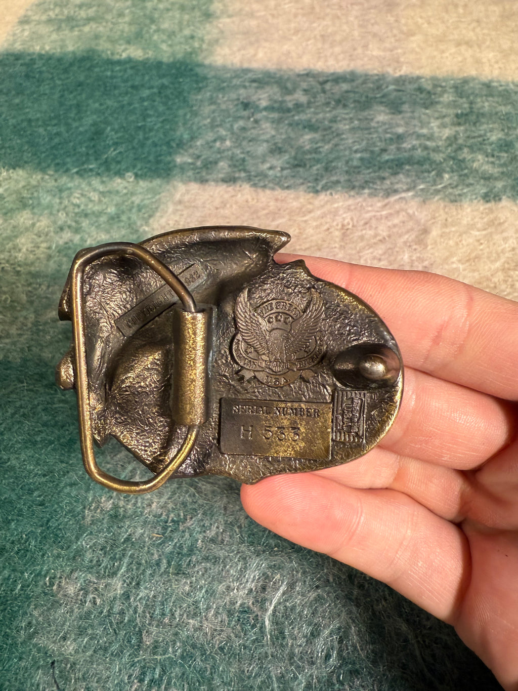 Vintage 1982 Trout Fishing Belt Buckle