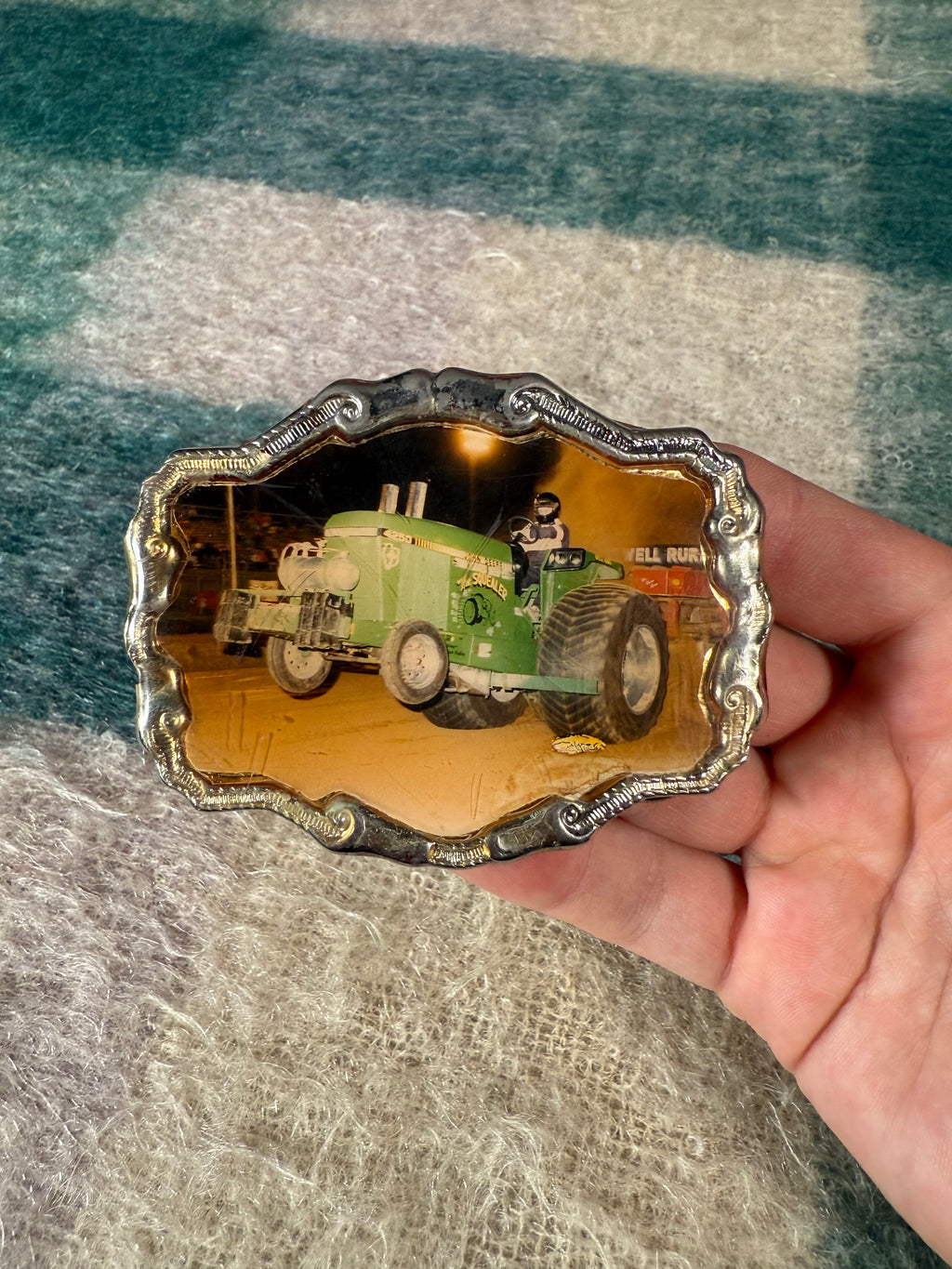Vintage “The Squealer” Tractor Hot Rod Belt Buckle