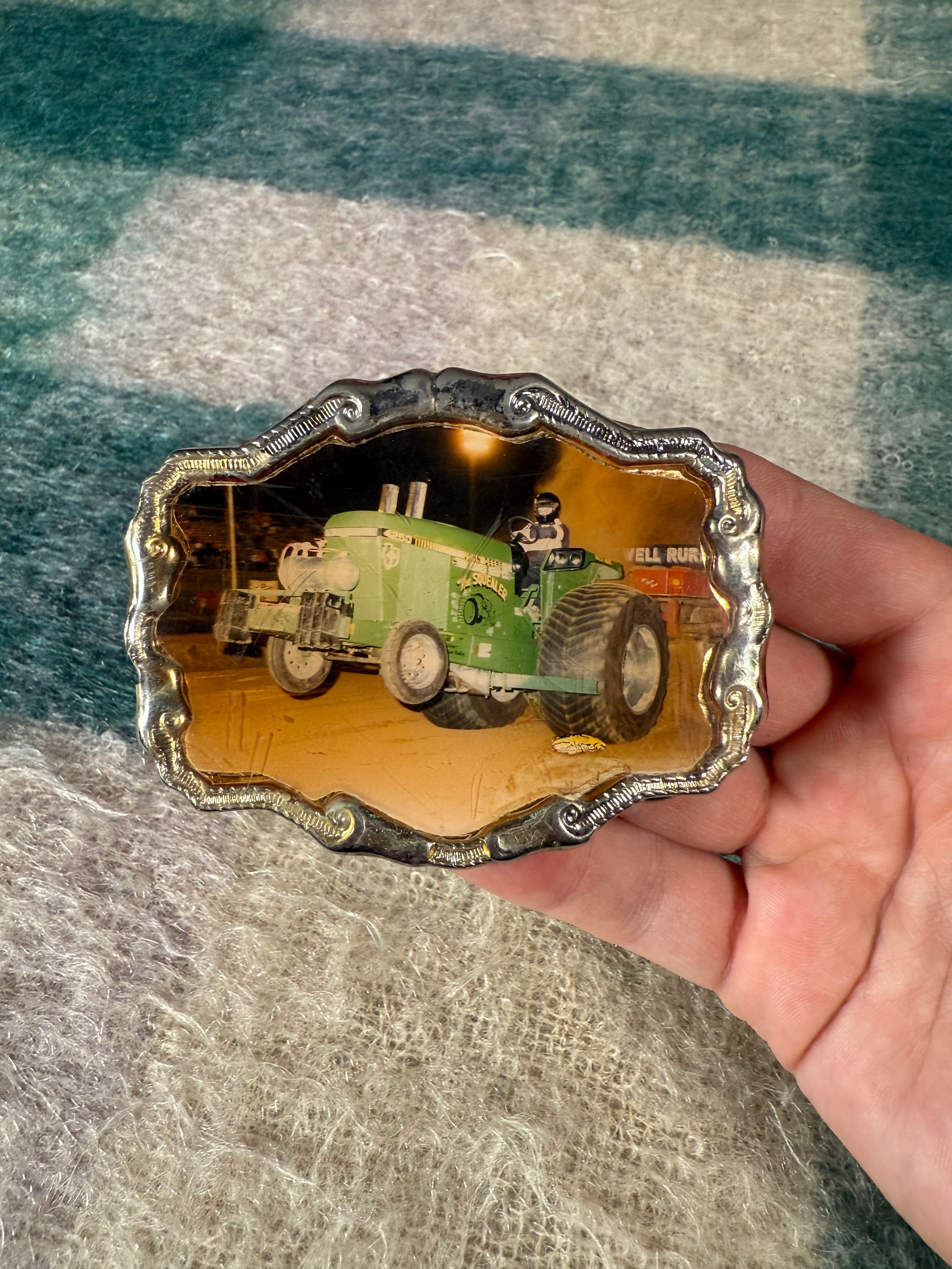 Vintage “The Squealer” Tractor Hot Rod Belt Buckle