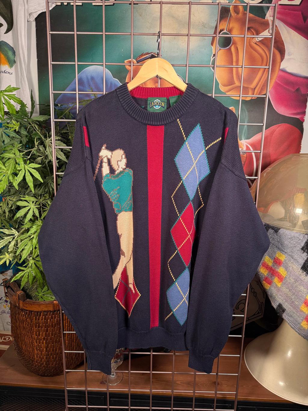 Vintage Jantzen Golf Knit Sweater (XL)