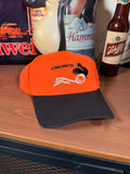 Vintage Y2K Crows Seed Orange and Black Hat