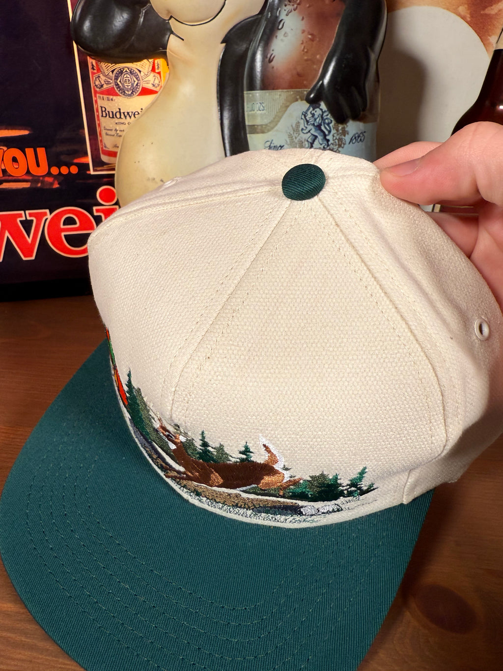 Vintage Golden Harvest Jumping Deer Snapback Hat