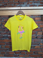 Load image into Gallery viewer, Vintage 80s Florida Flamingo Yellow Shirt (S)
