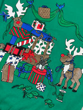 Load image into Gallery viewer, Vintage 80s Reindeer and Presents Christmas Crewneck (WM)
