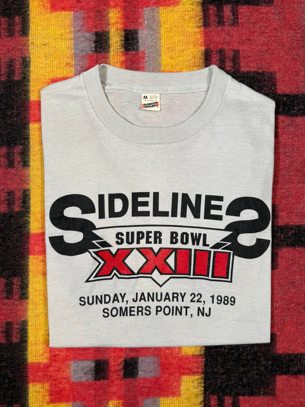 Vintage 1989 Sideline Super Bowl 23 Tee (S)