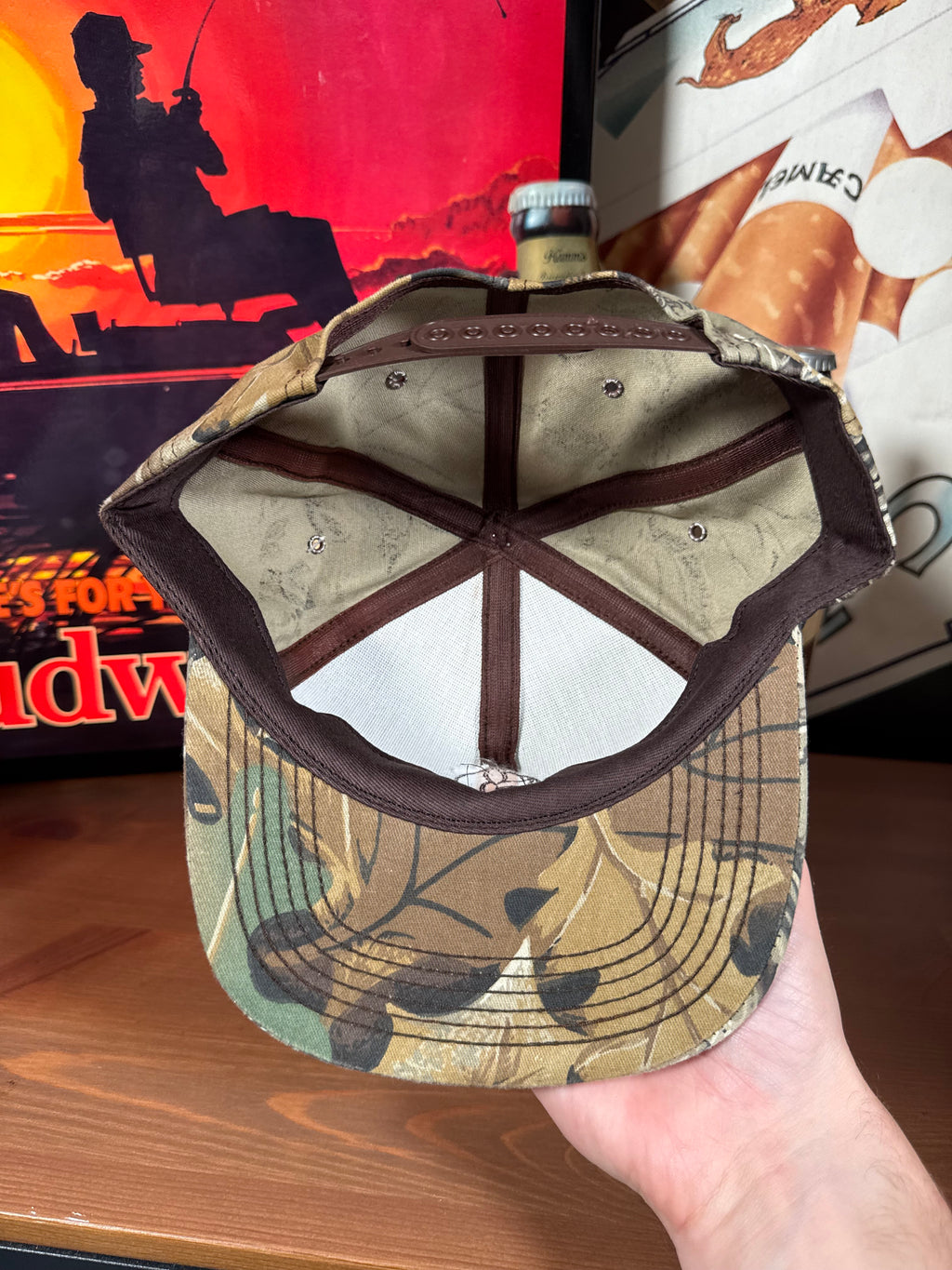 Vintage Golden Harvest Seed K Products Camo Snapback
