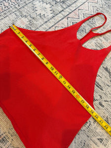 Vintage Red Bodybuilding Gym Tank Top (M)