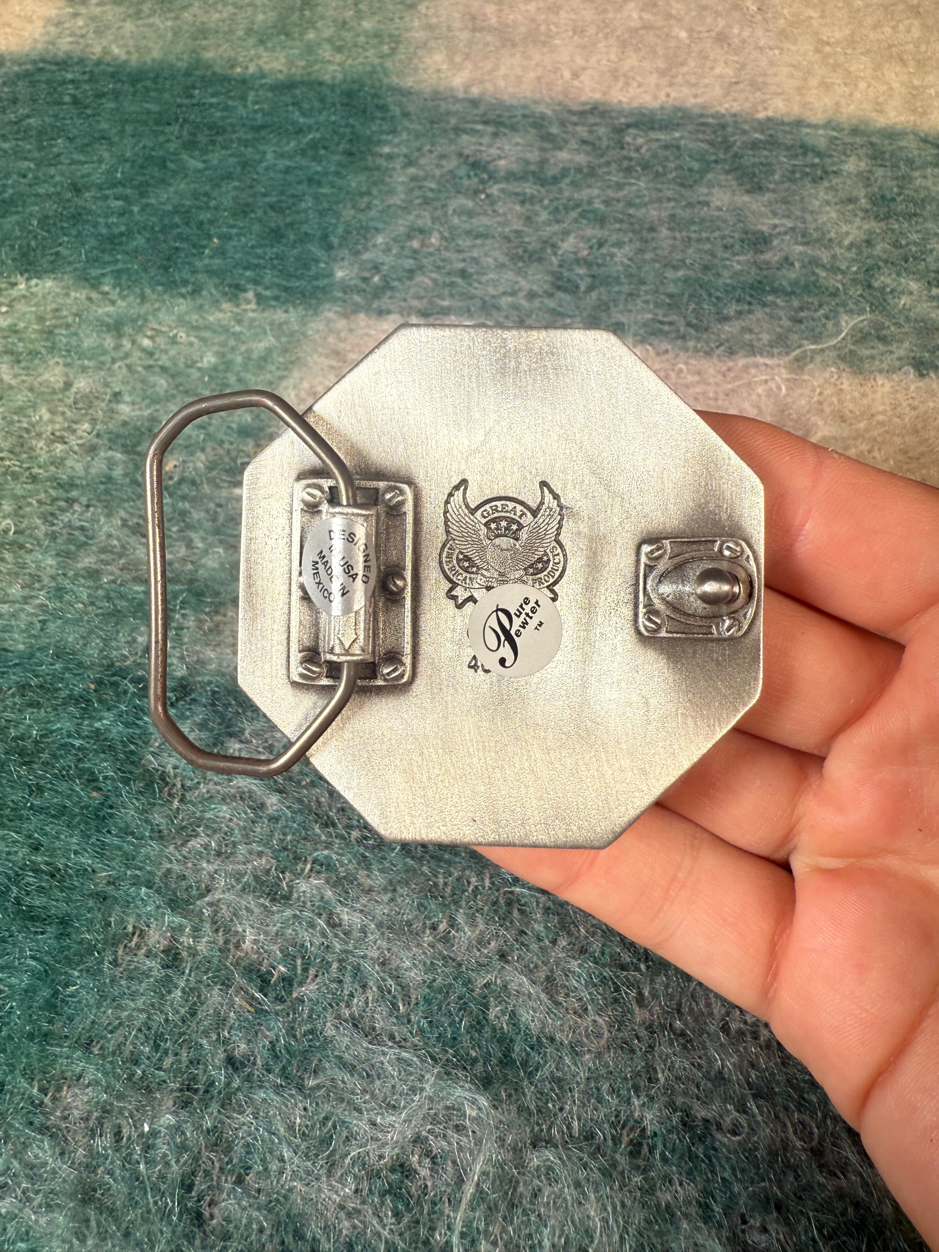 Vintage 2000s Stop Sign Belt Buckle