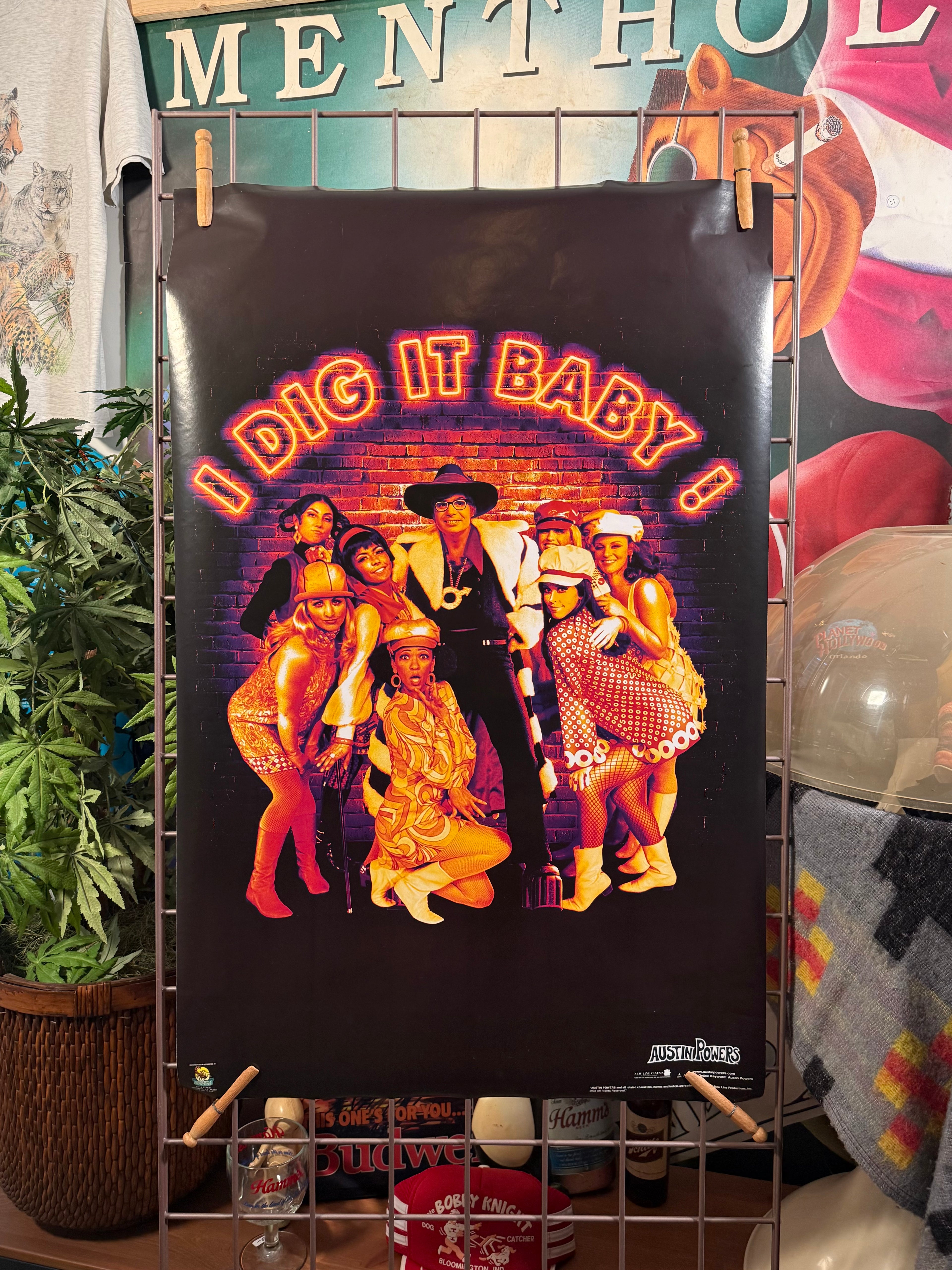 Vintage 2002 I Dig It Baby Austin Powers Poster