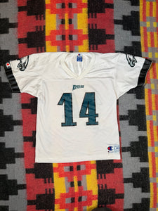 Vintage 90s Eagles Champion Detmer Jersey (Youth L)