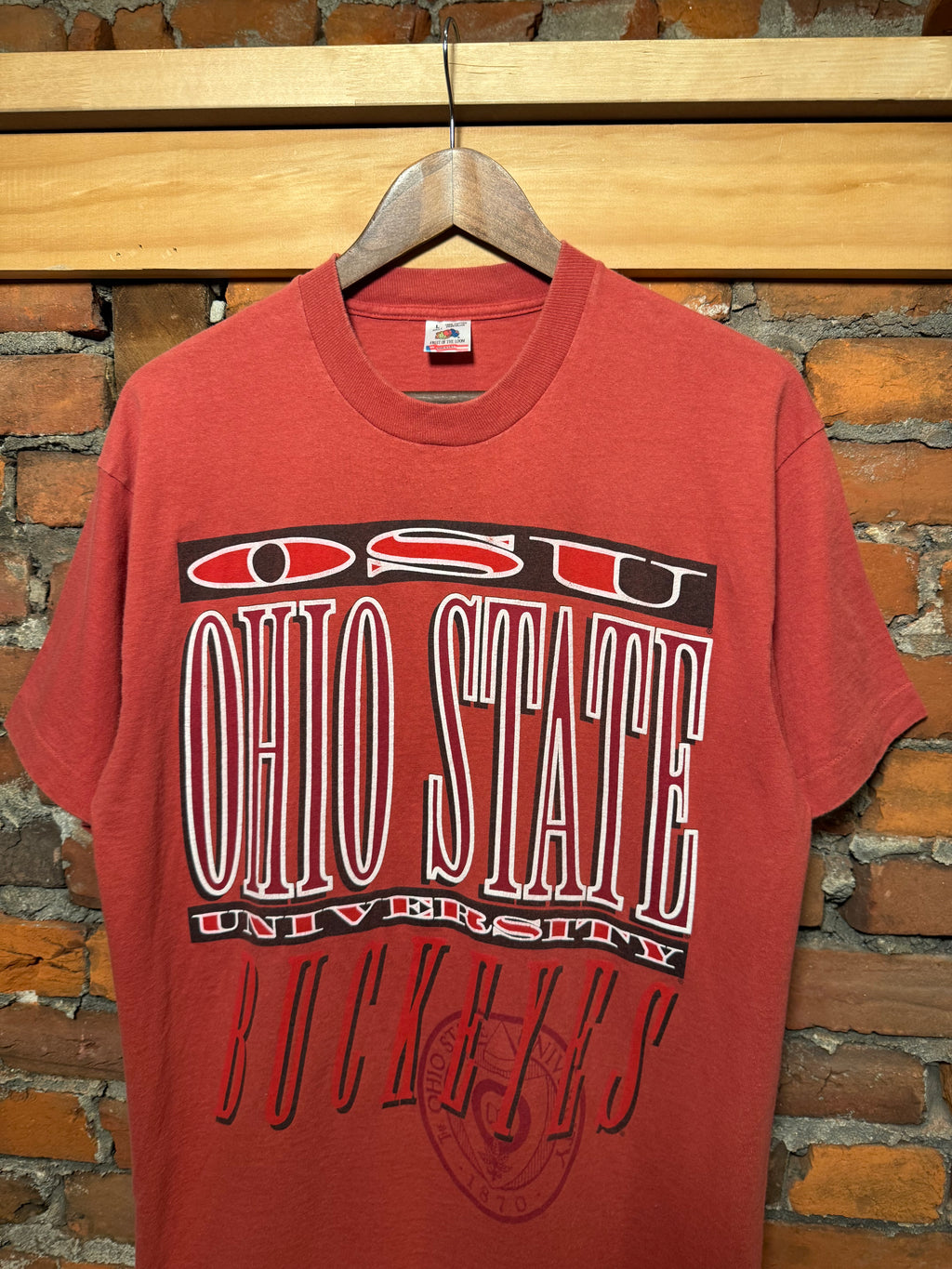 Vintage Early 90s Red Ohio State Tee (M/L)
