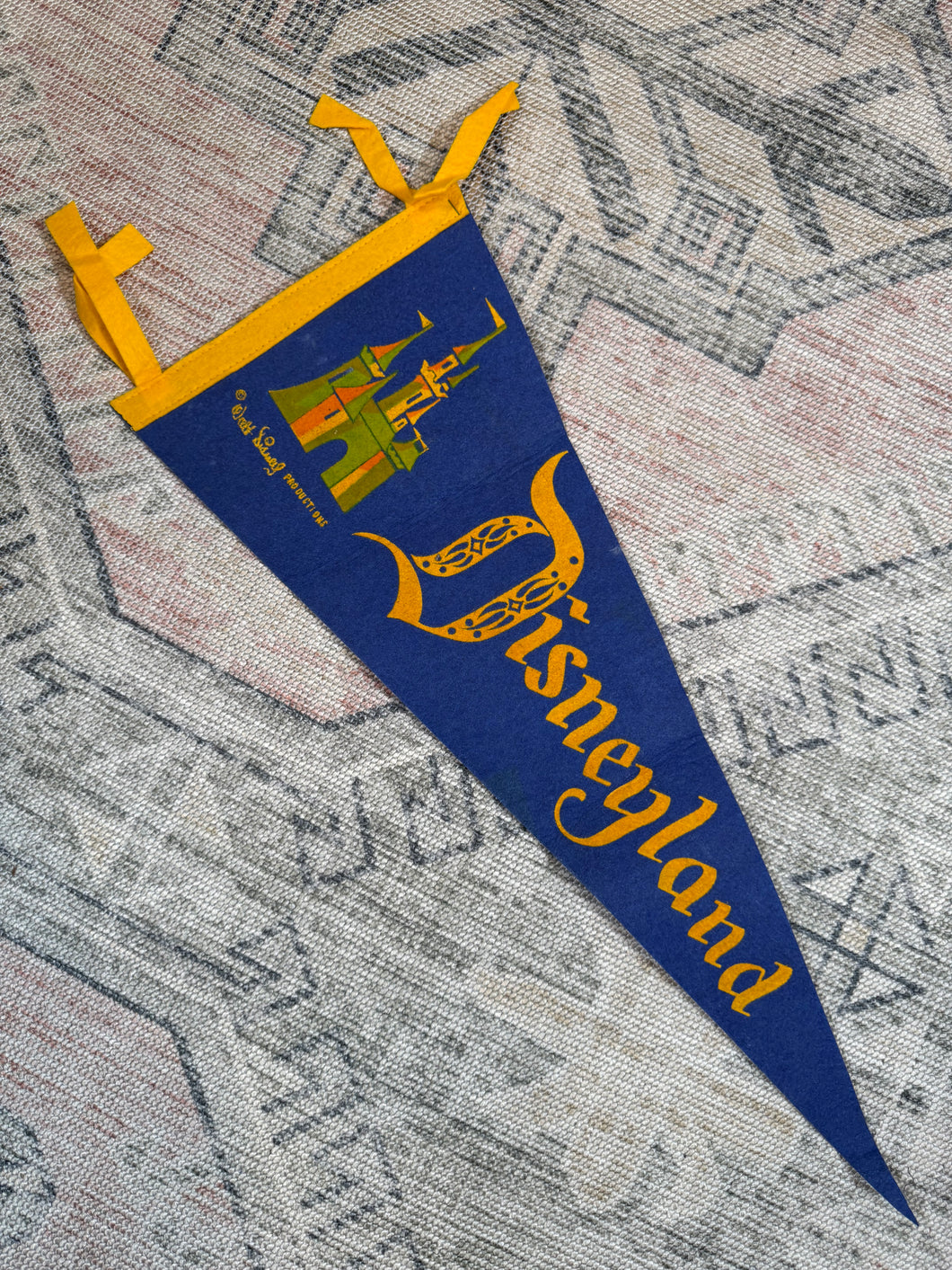 Vintage 70s Disneyland Pennant