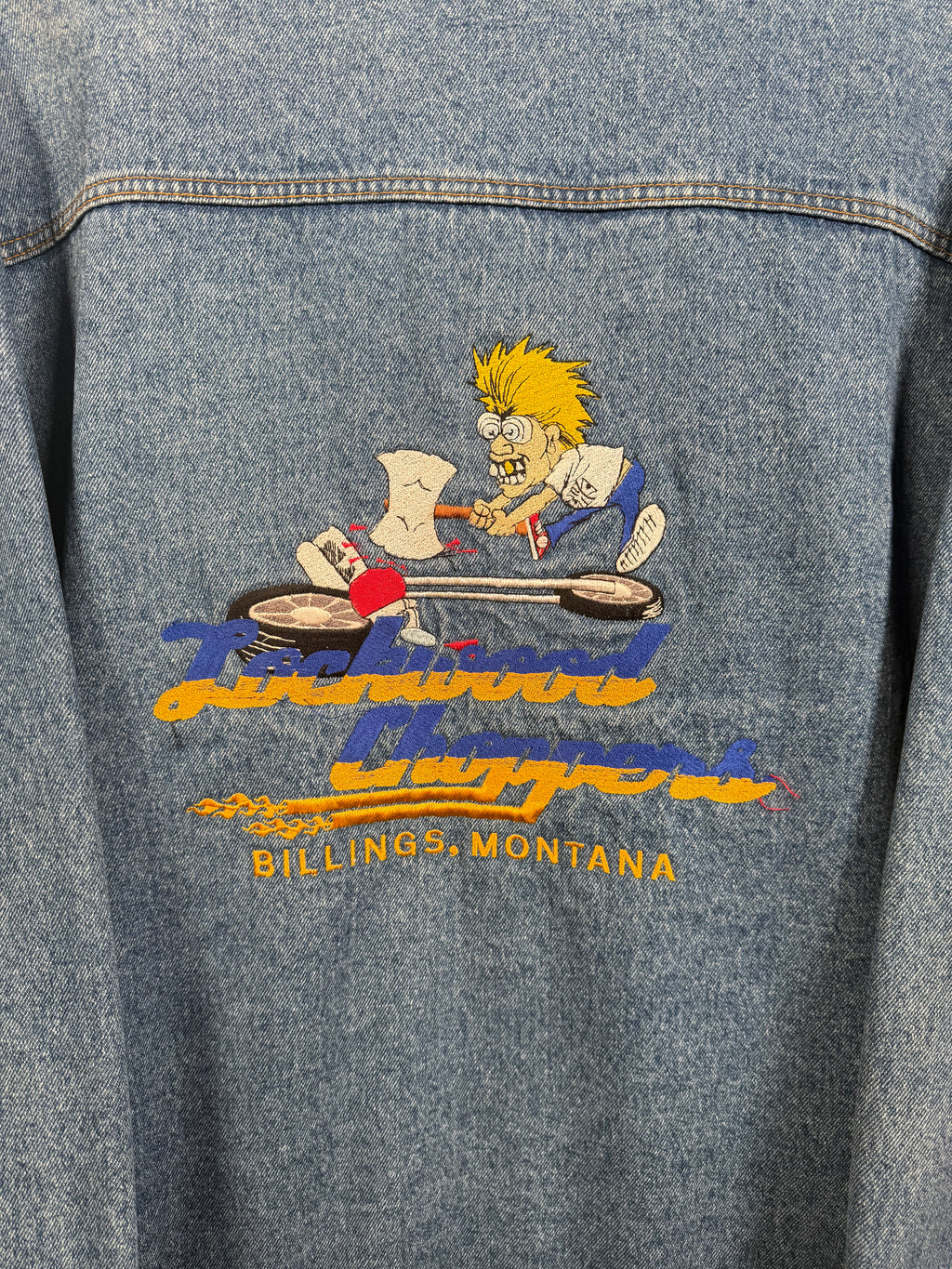 Vintage Lockwood Choppers Embroidered Jean Jacket (XL)