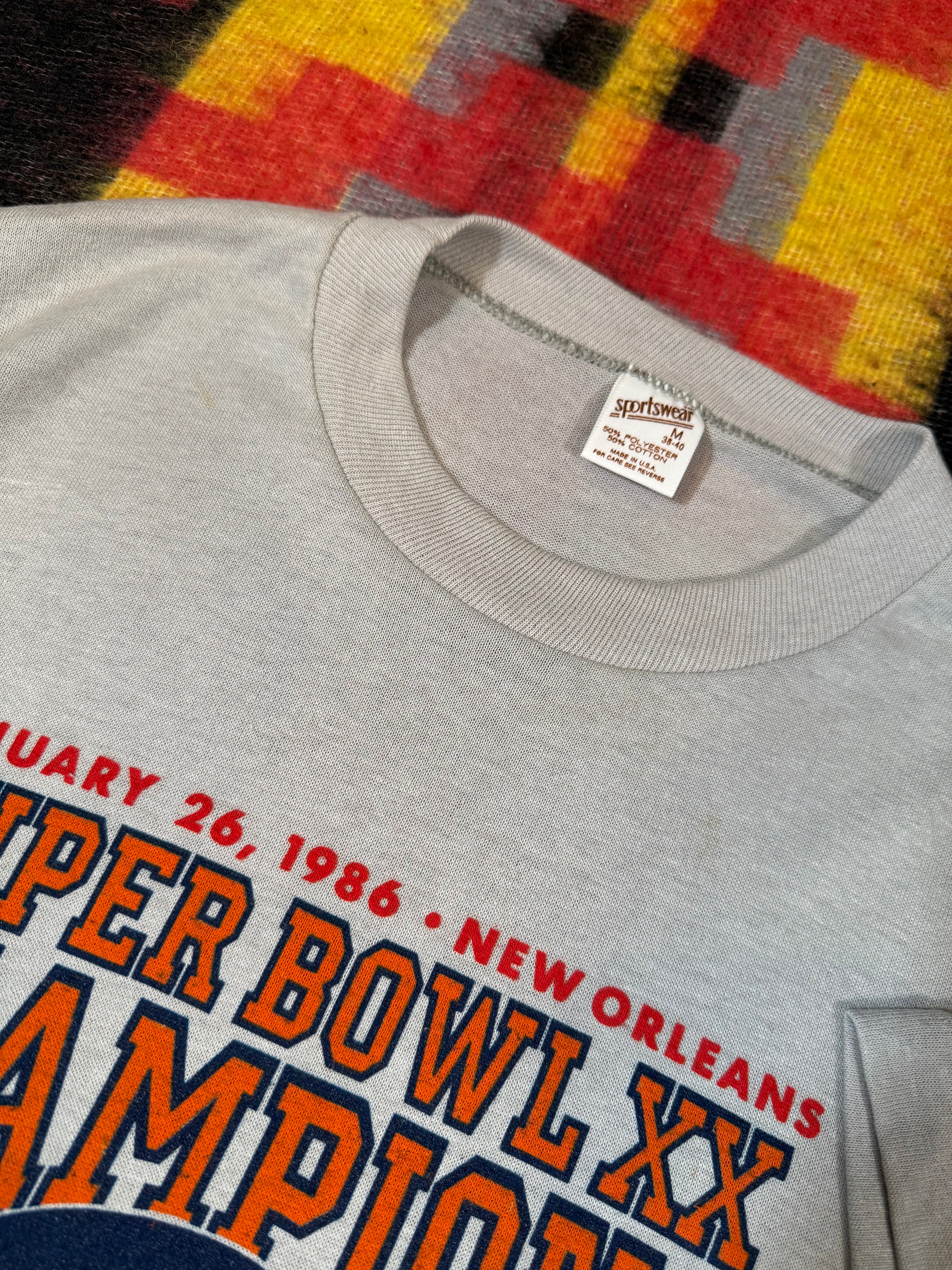Vintage 1985 Chicago Bears Super Bowl Tee (S)