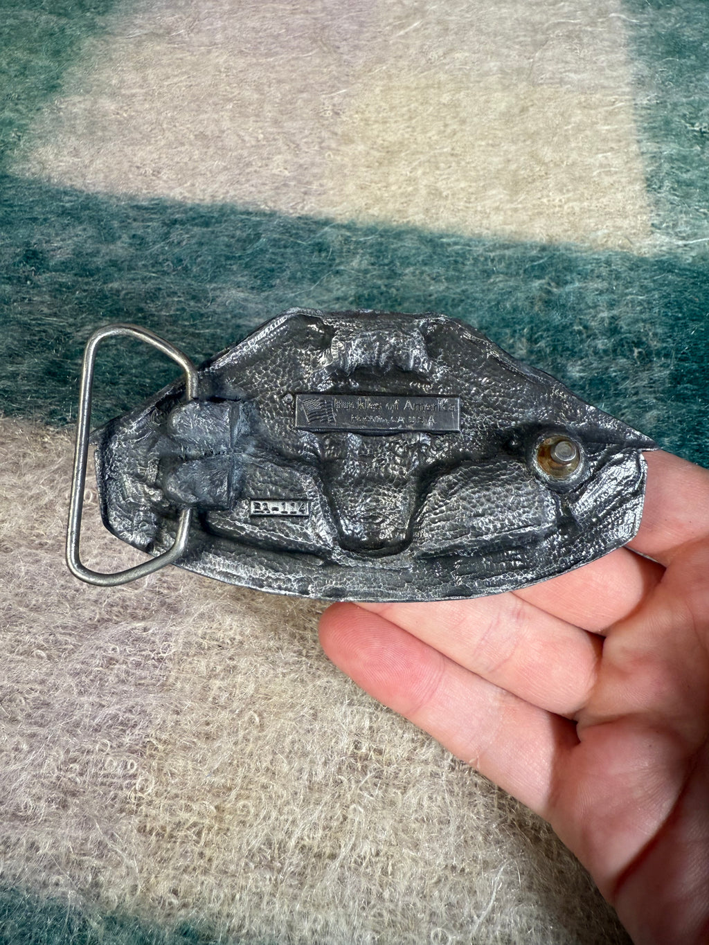 Vintage Winged Skull RIP Belt Buckle