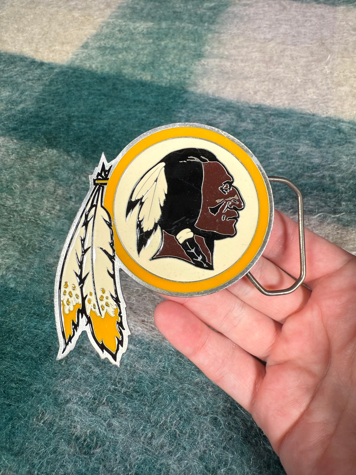 Vintage 2000s Washington Redskins Big Logo Belt Buckle