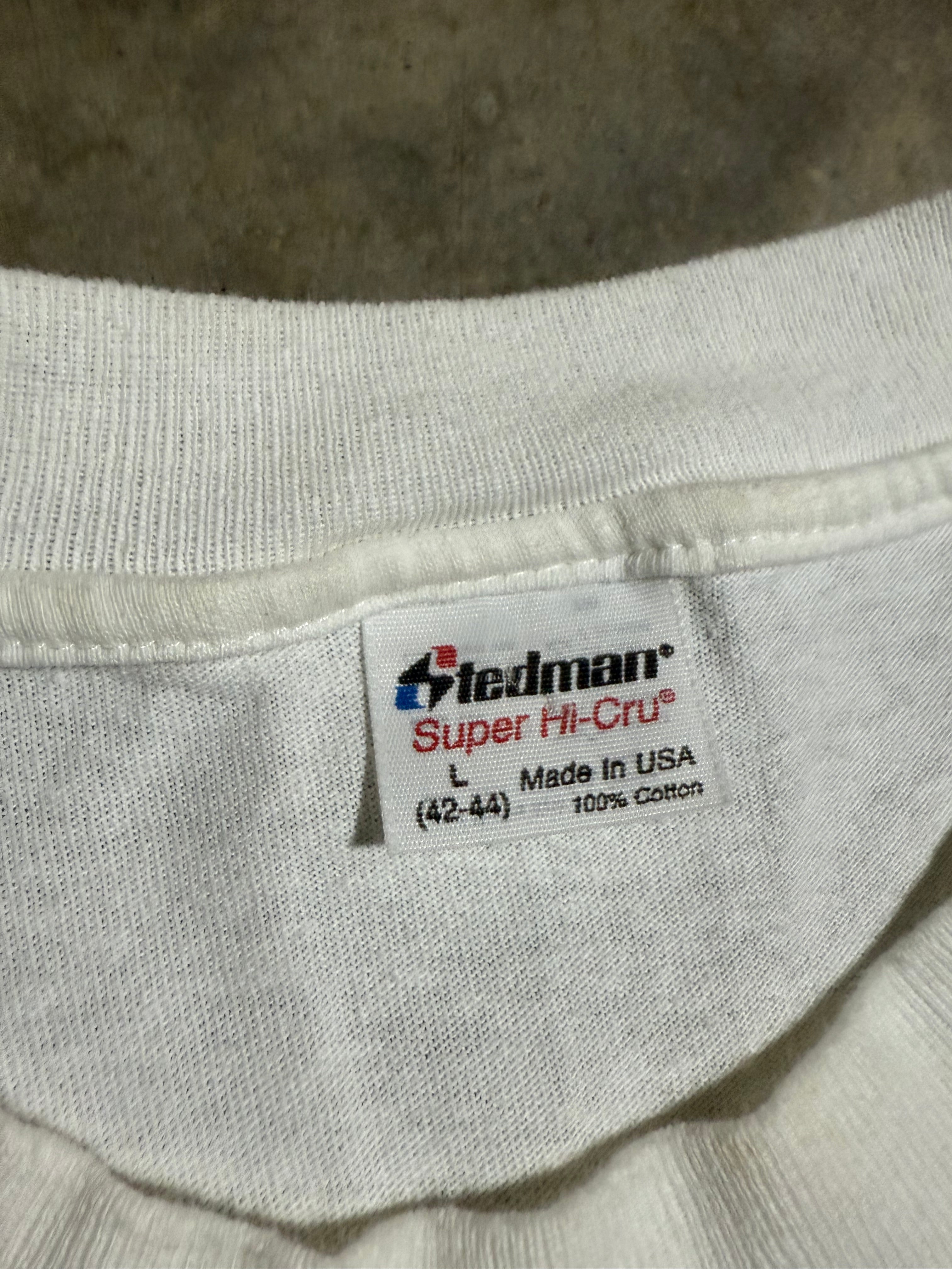Vintage 1990 Give Em” More Slack Fishing Tee (L)