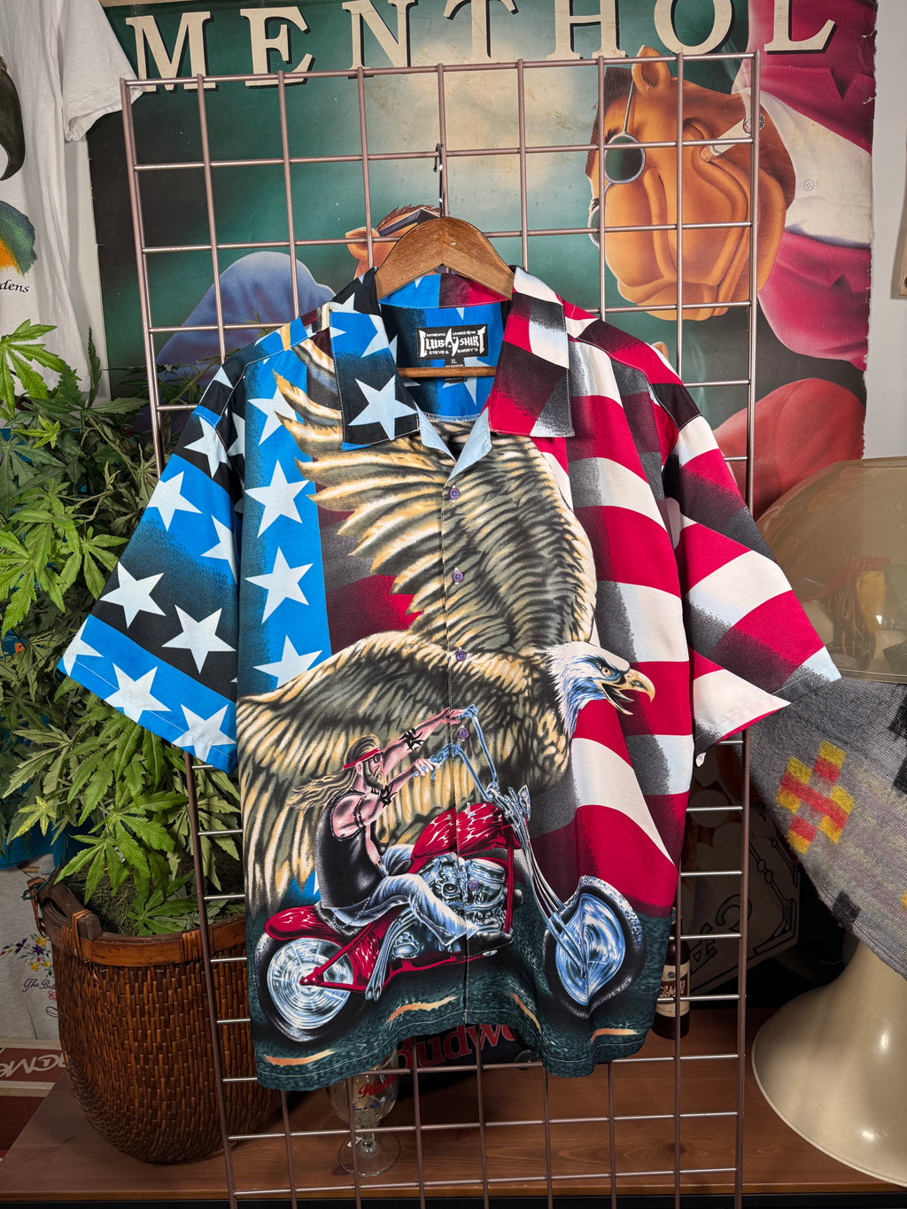 Vintage Steve & Barry’s American Flag Motorcycle Club Shirt (XL)