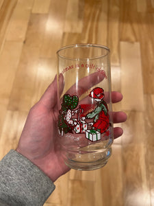 Lot of 2 Vintage 70s Coca Cola Christmas Glasses