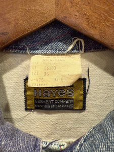 True Vintage Hayes Patchwork Pattern Jean Jacket (36, Small, see measurements)