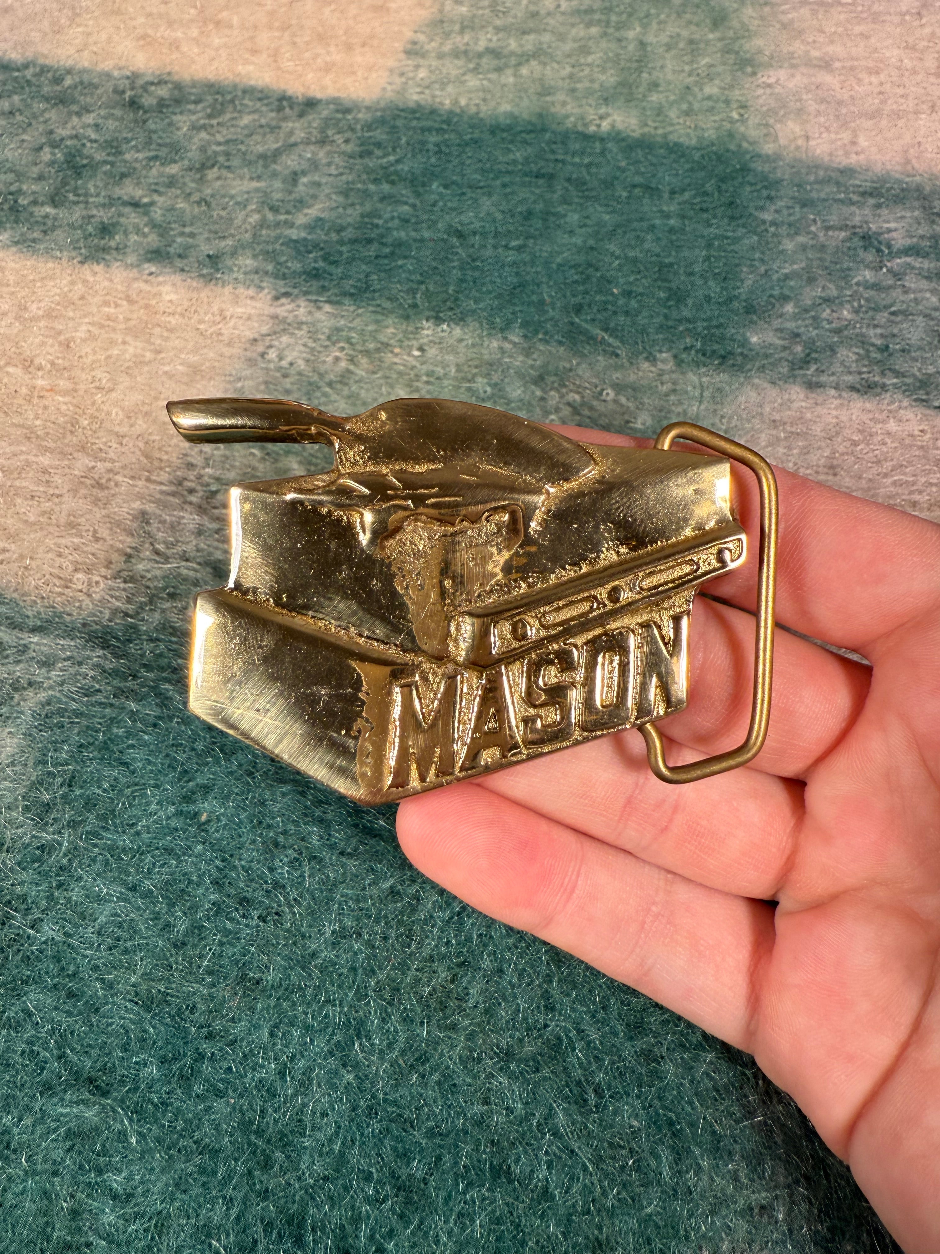 Vintage Stone Mason Belt Buckle