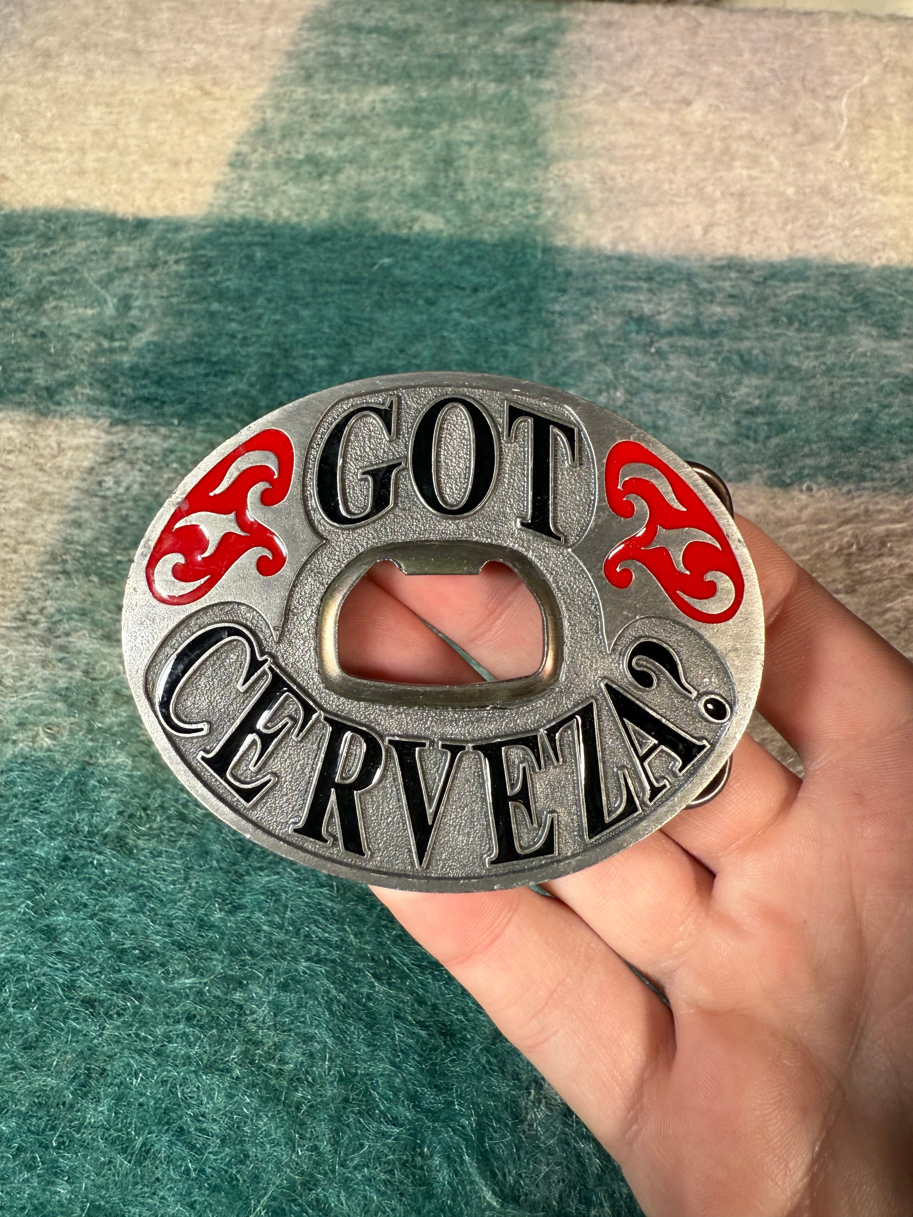Vintage 2004 Got Cerveza? Bottle Opener Belt Buckle