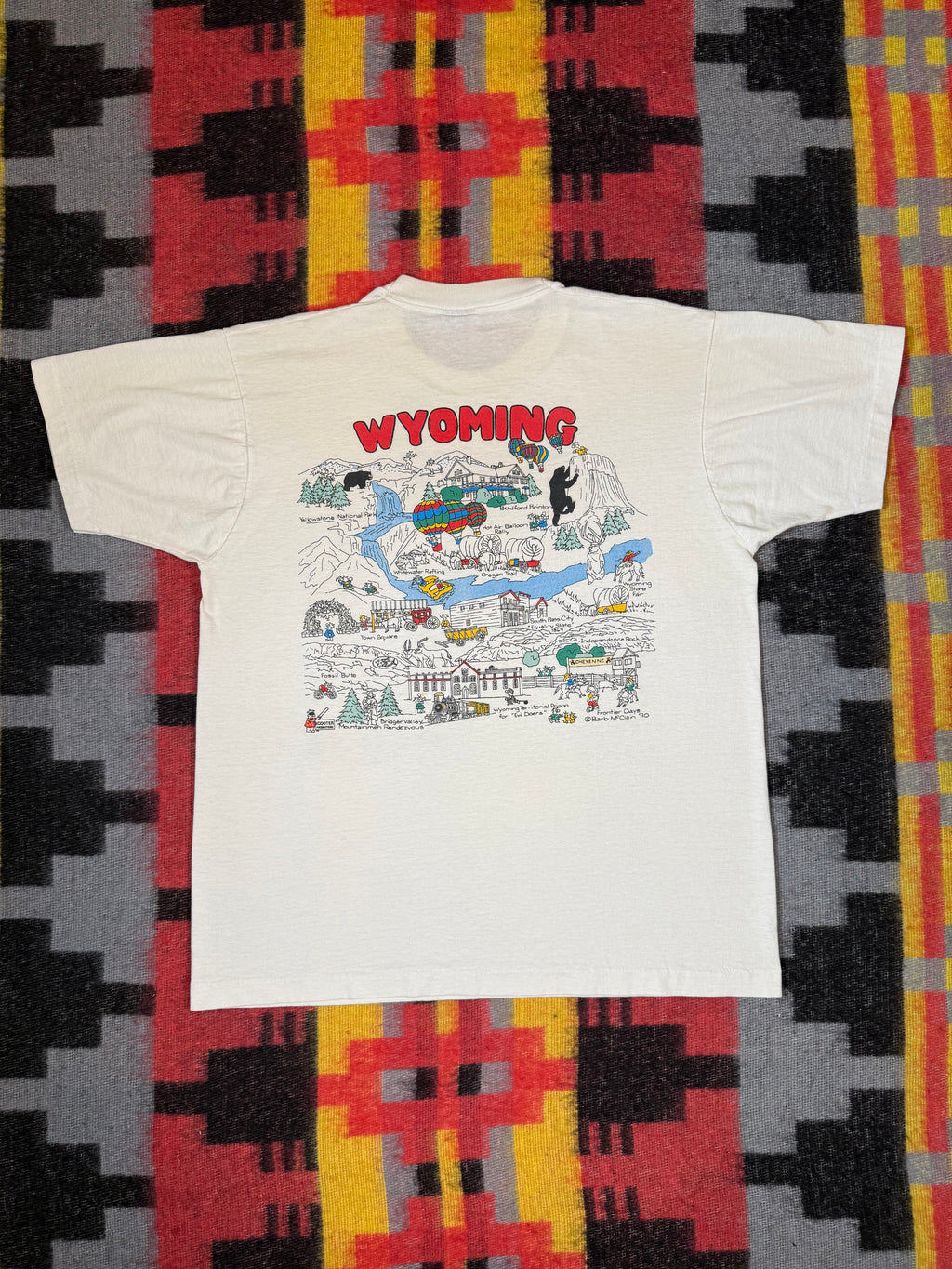 Vintage 1990 Wyoming Double Sided Shirt (L)