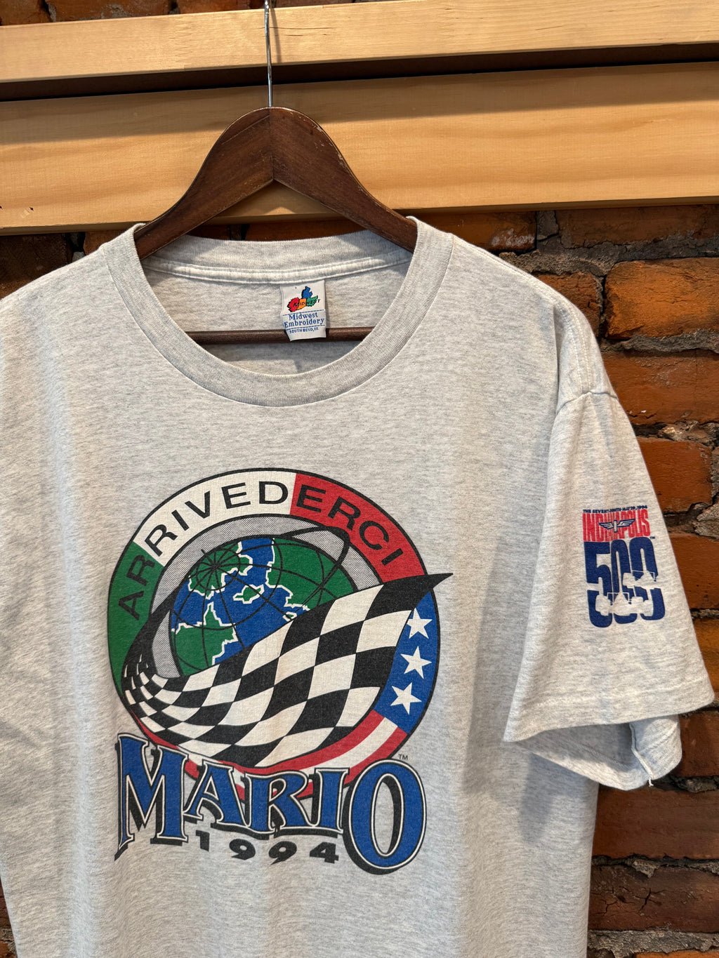 Vintage 90s Indianapolis 500 Mario Shirt (L)