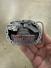Load image into Gallery viewer, Vintage Tow Truck Operator Belt Buckle
