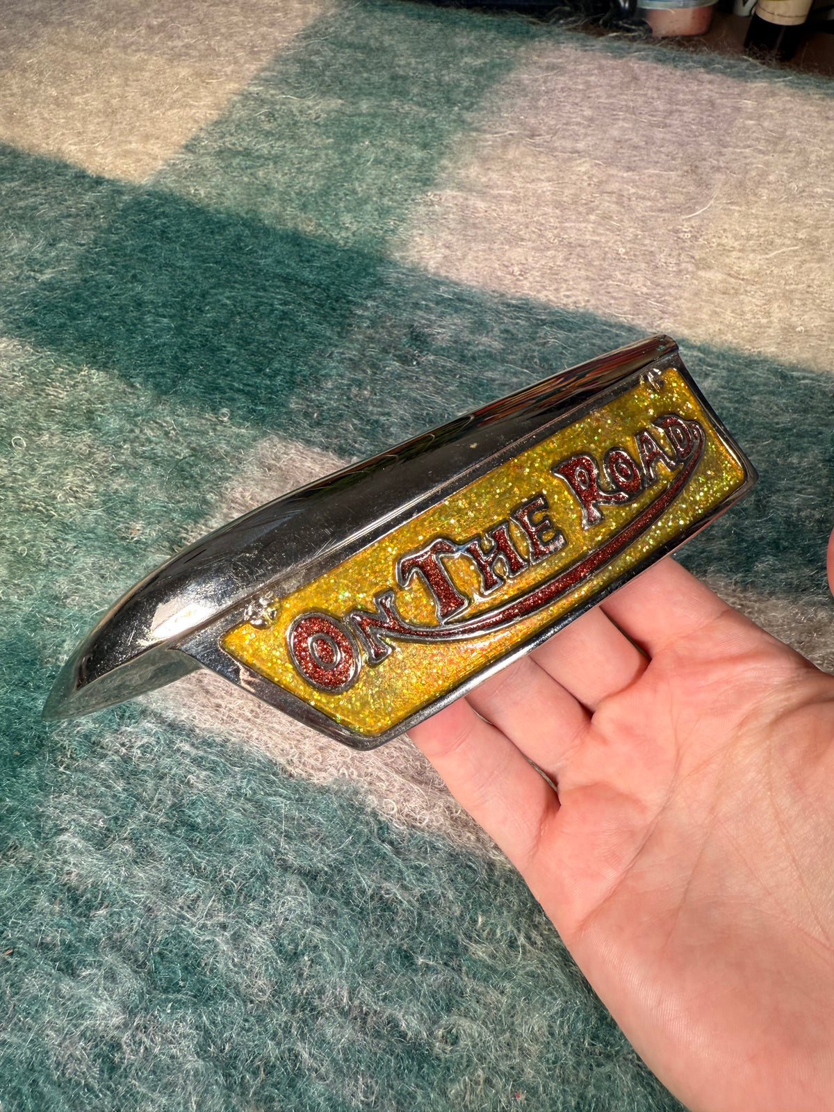 Vintage Oversized On The Road Belt Buckle