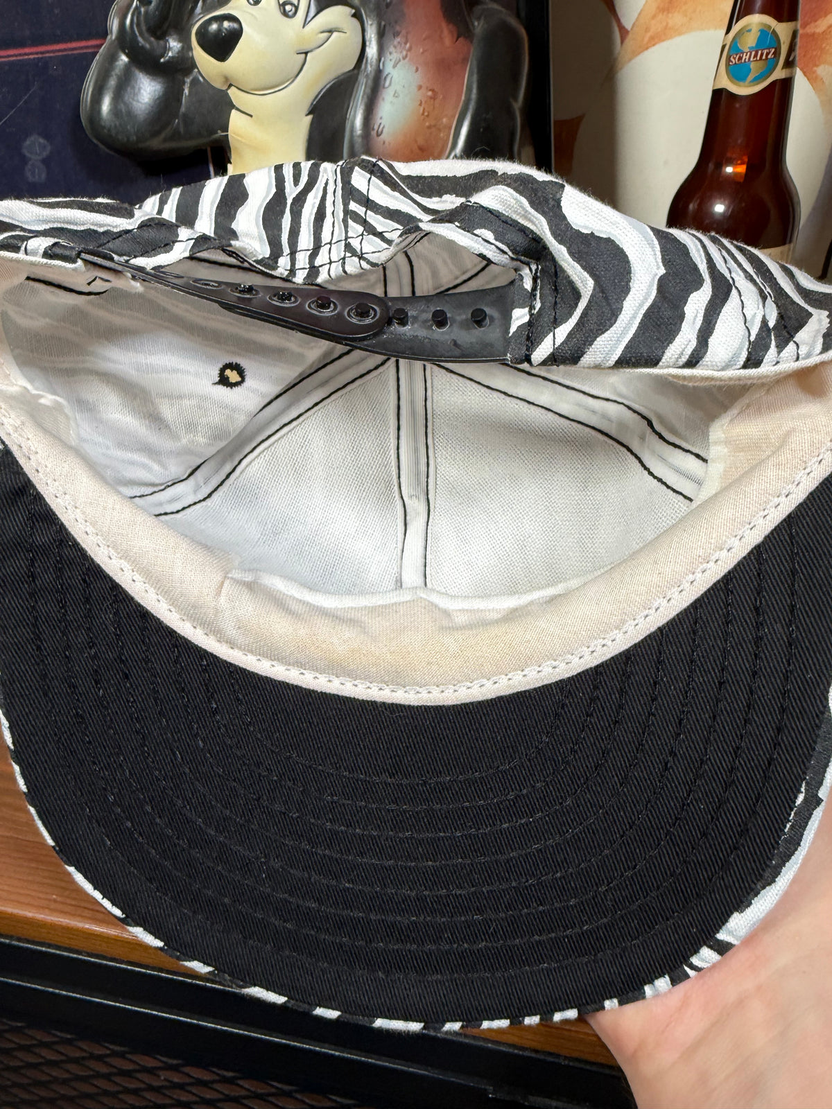 Vintage Kool Cigarettes Zebra Print Hat