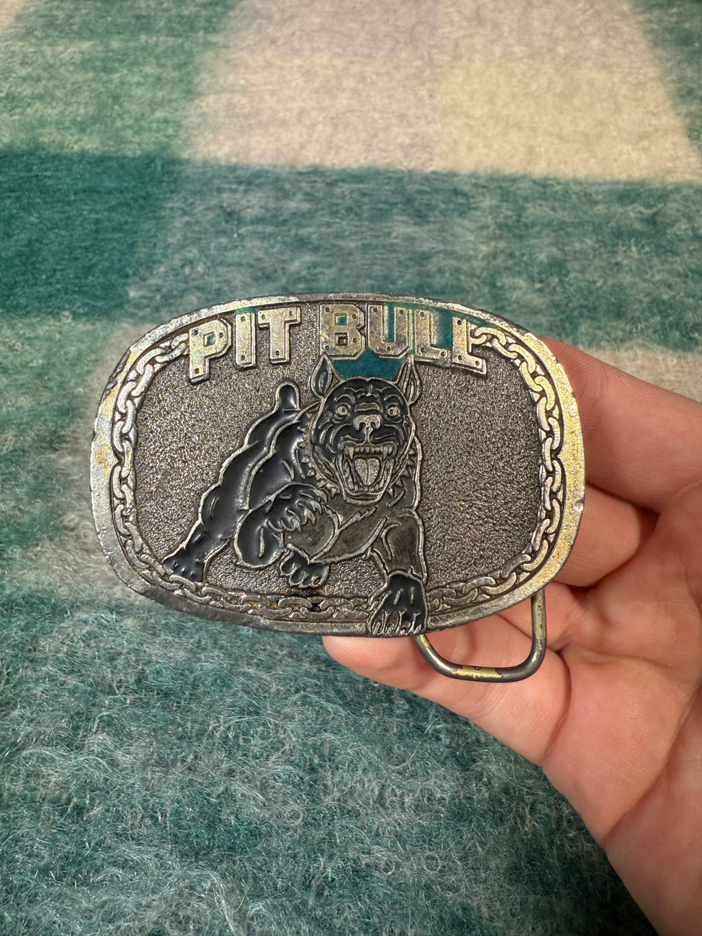 Vintage Pitbull Belt Buckle