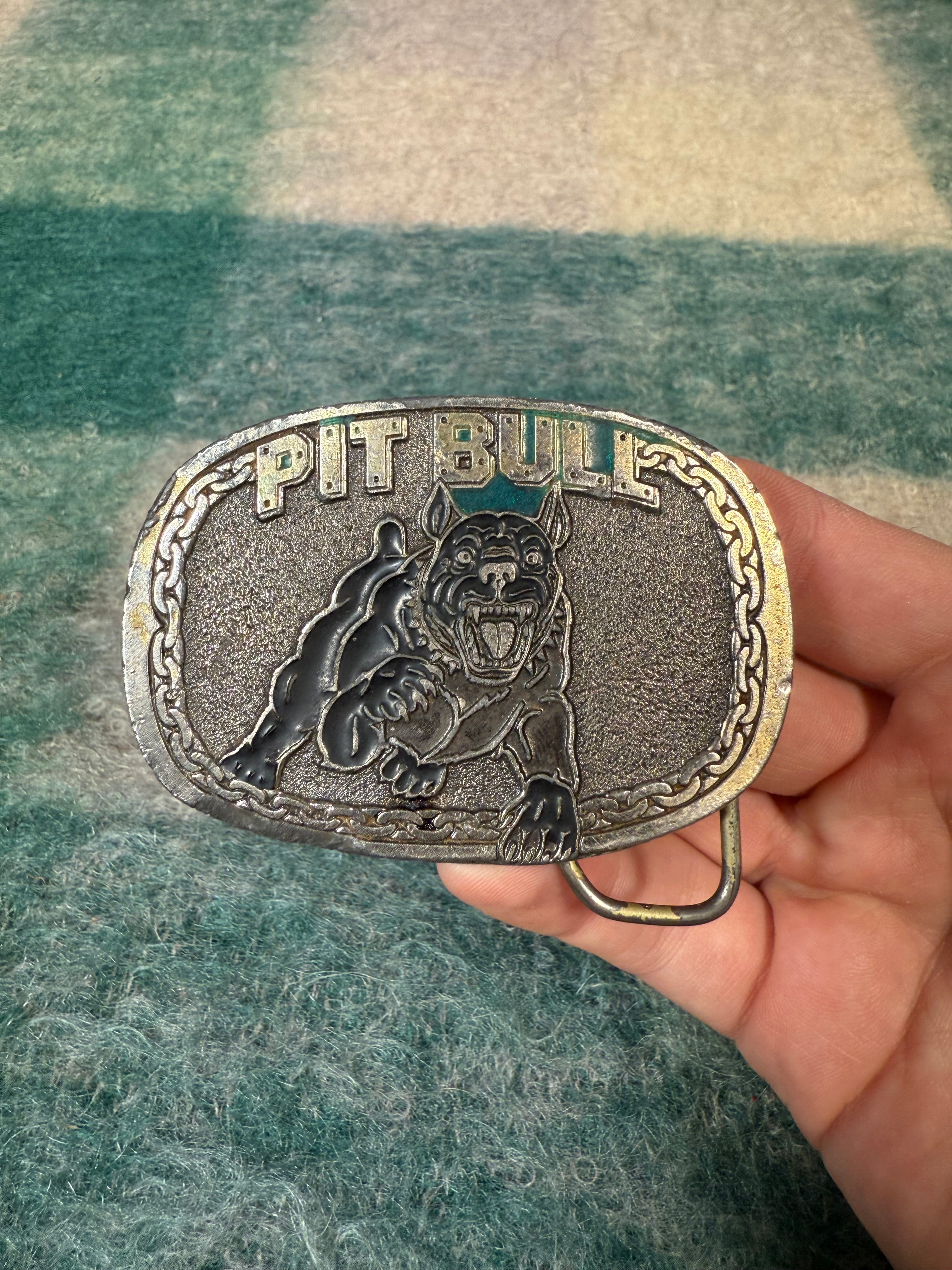 Vintage Pitbull Belt Buckle