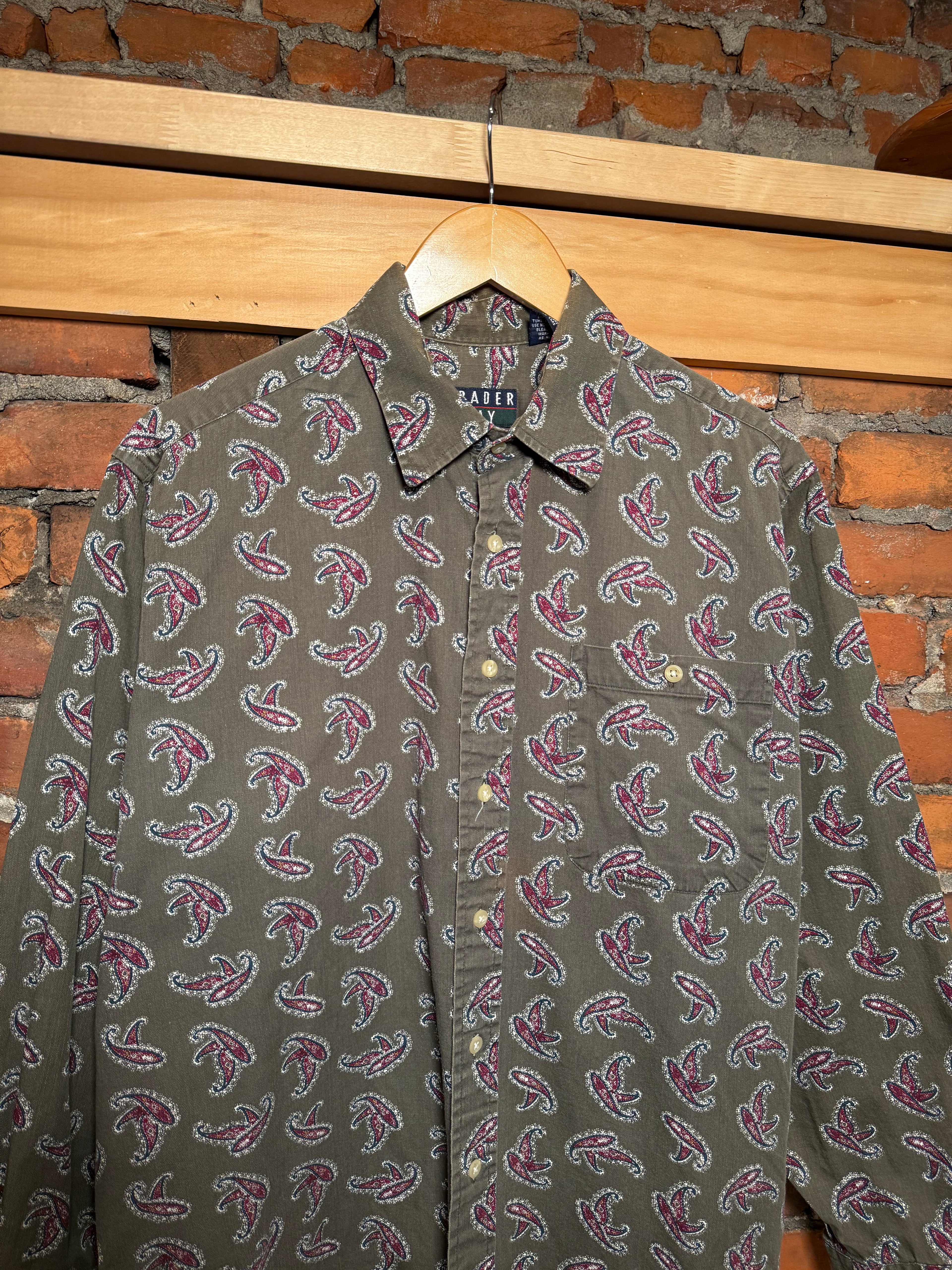 Vintage Trader Bay Paisley Button Up Shirt (L)