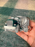 Vintage Cement Mixer Truck Belt Buckle