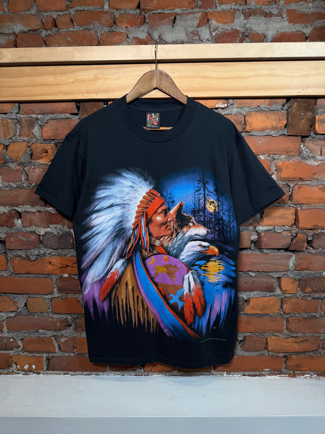 Vintage 1993 Native American 3D Emblem Shirt (L)