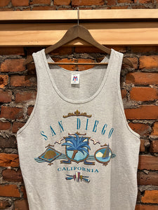 Vintage 90s San Diego Striped Tank Top (XL)