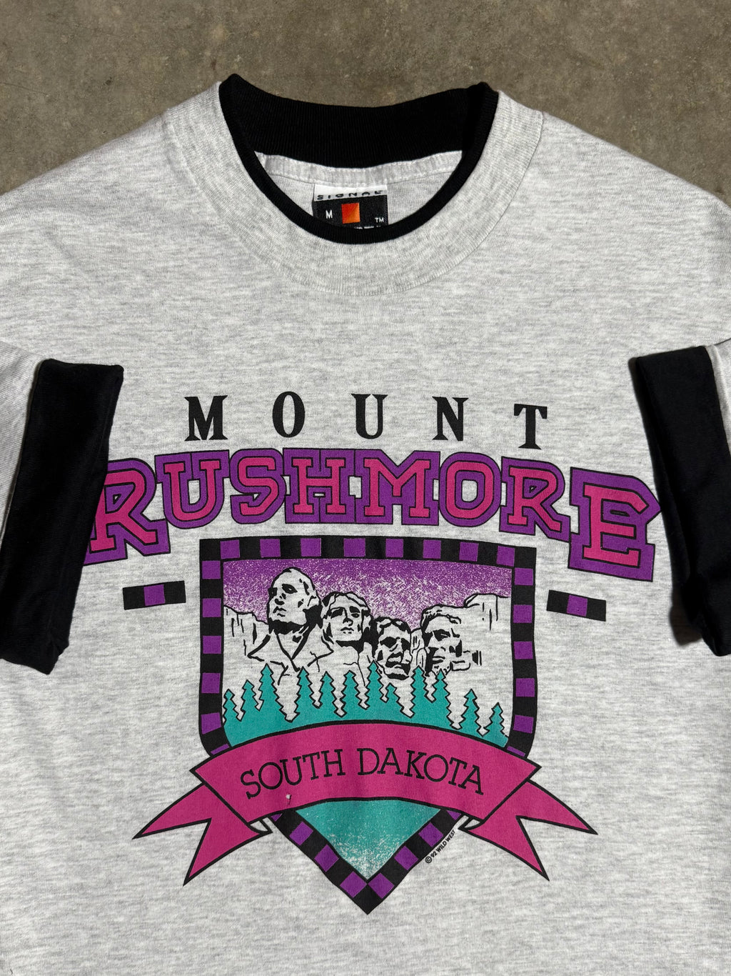 Vintage 90s Mount Rushmore Double Sleeve T-Shirt (S/M)