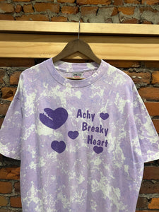 Vintage 90s Achy Breaky Heart Tie Dye Shirt (2XL)