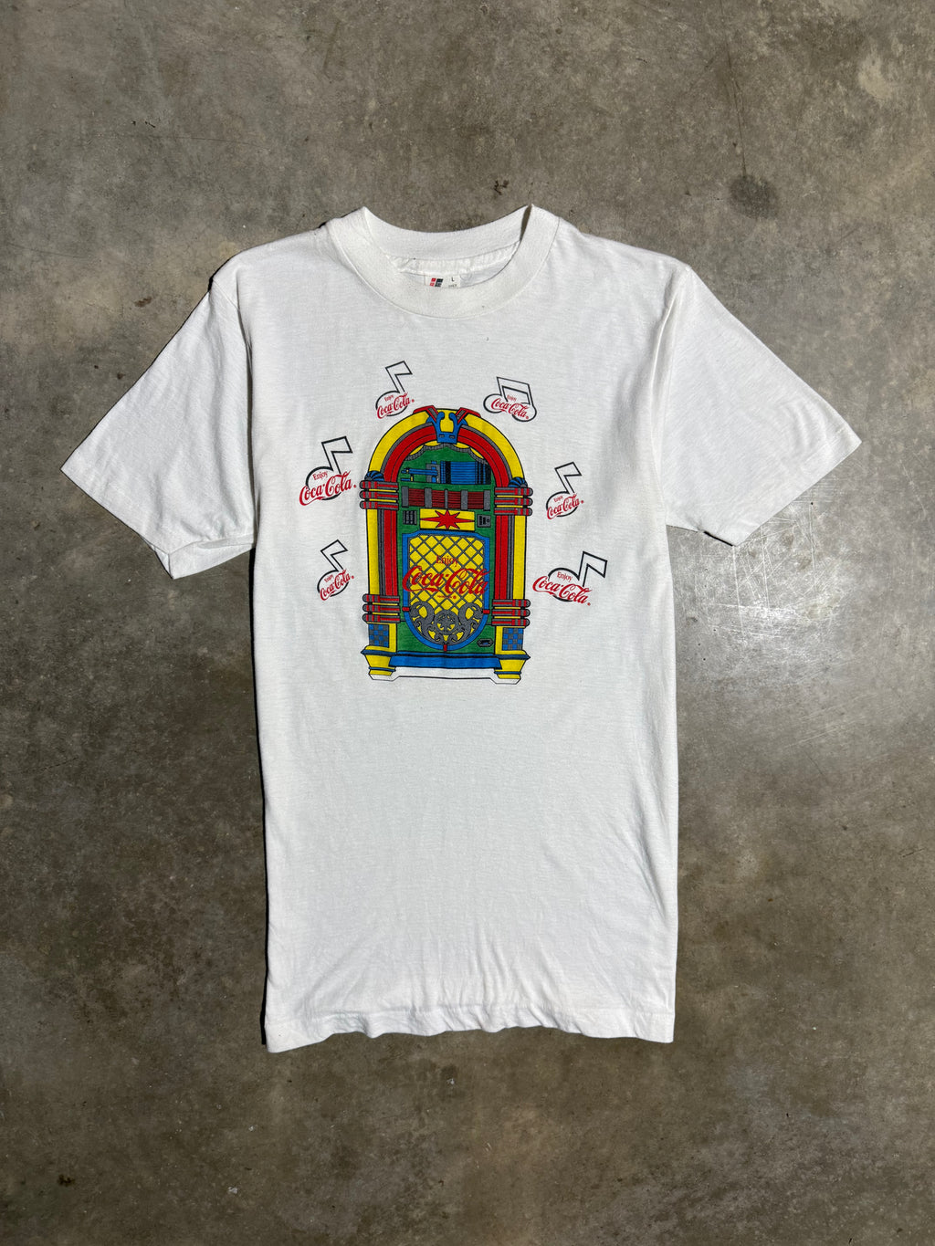 Vintage 80s Coca Cola Jukebox T-Shirt (S)