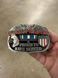 Vintage Korean War Veteran Belt Buckle
