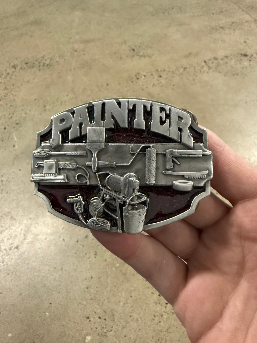 Vintage Painter Belt Buckle
