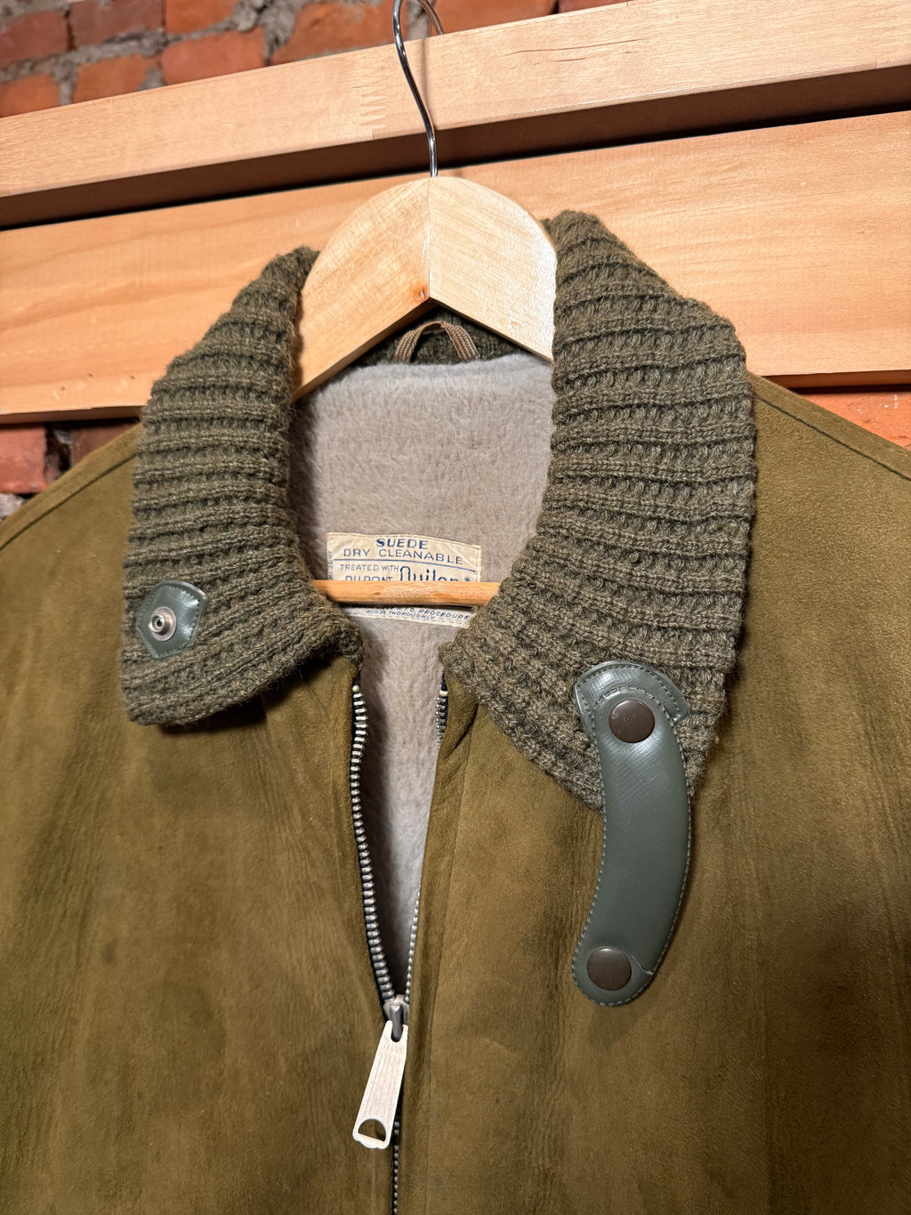Vintage 1950s Suede DuPont Quilon Jacket (M)