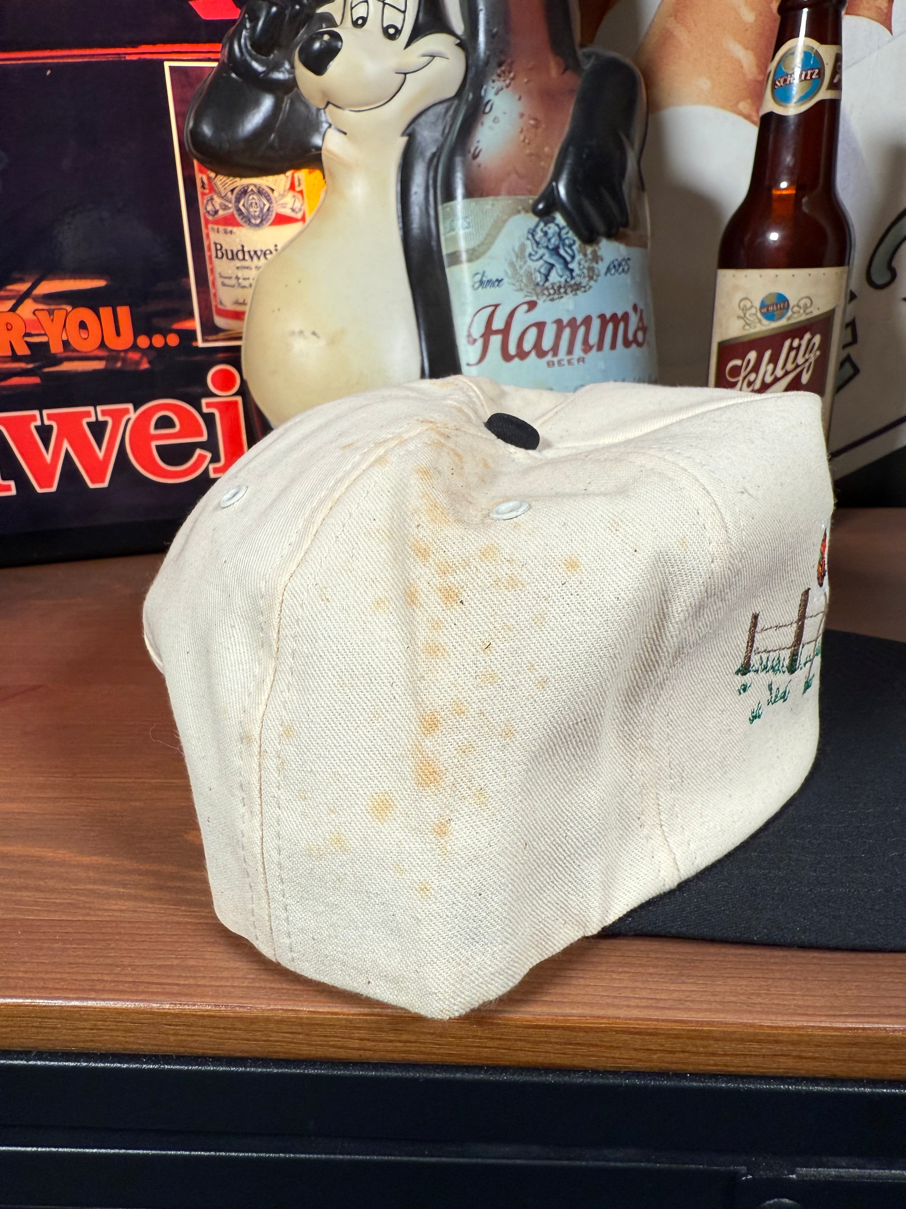 Vintage Golden Harvest Seed Deer K Products Snapback Hat (Flaws)