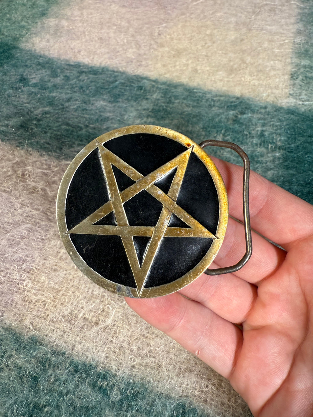 Vintage Pentagram Belt Buckle