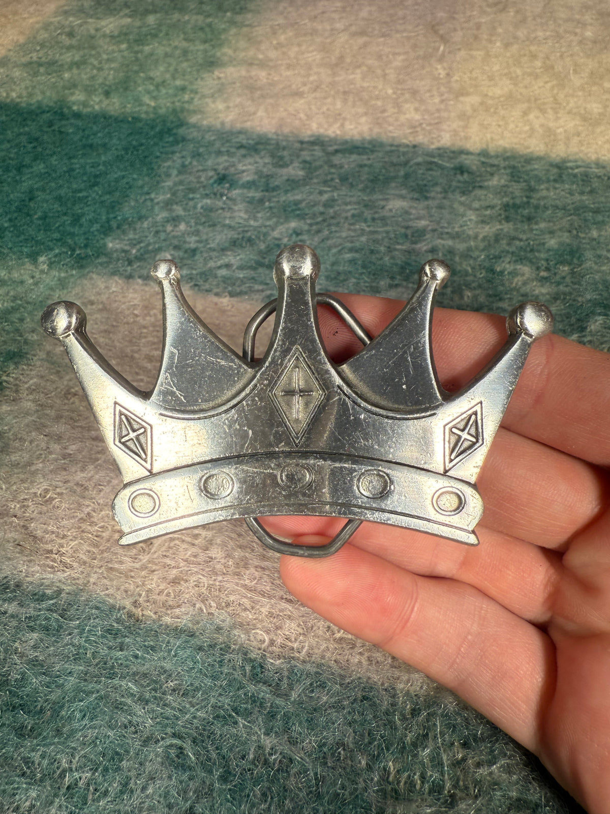 Vintage 2000s Crown Belt Buckle