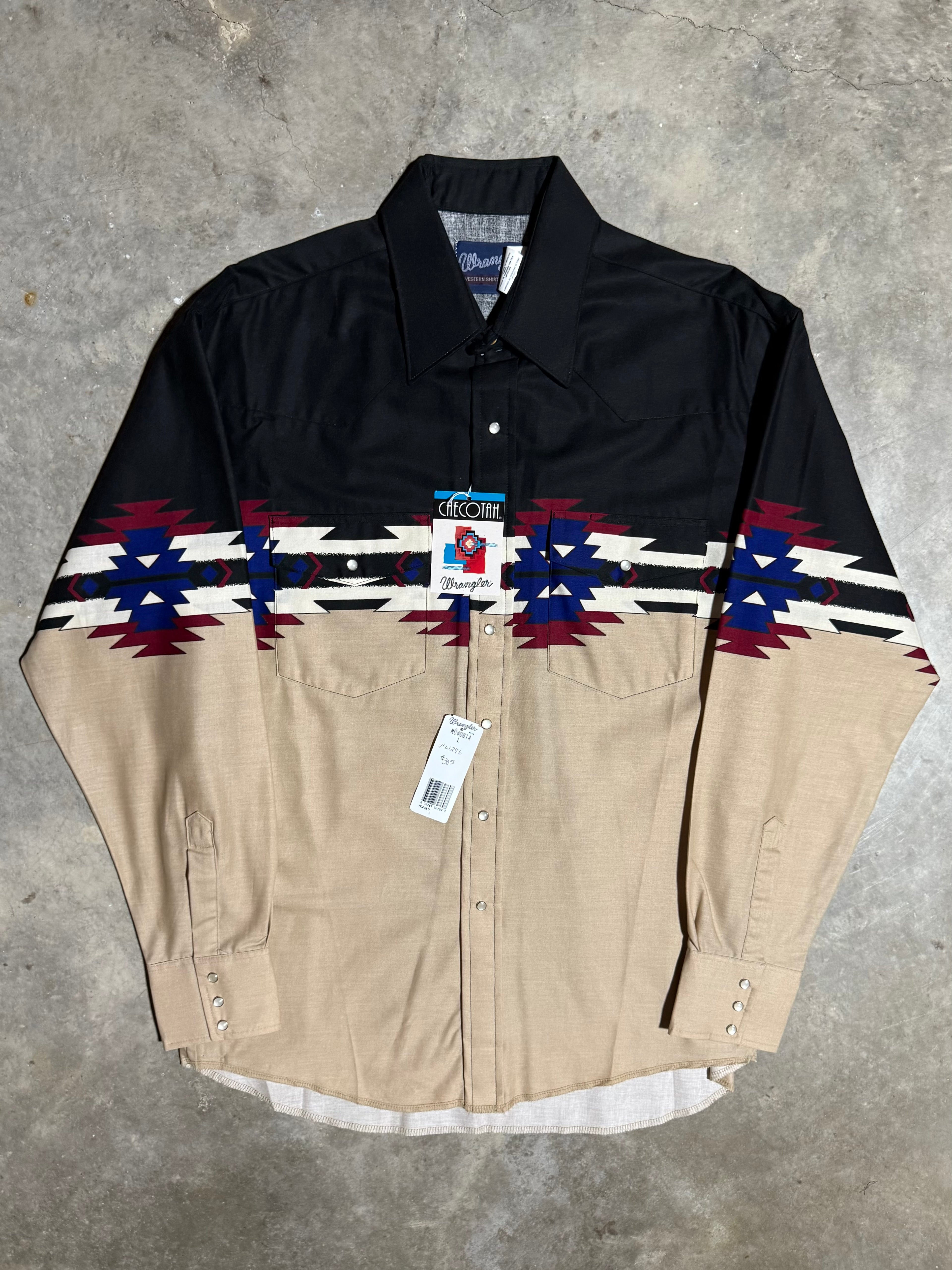 Vintage Wrangler Chcotah Pearl Snap Shirt (L)