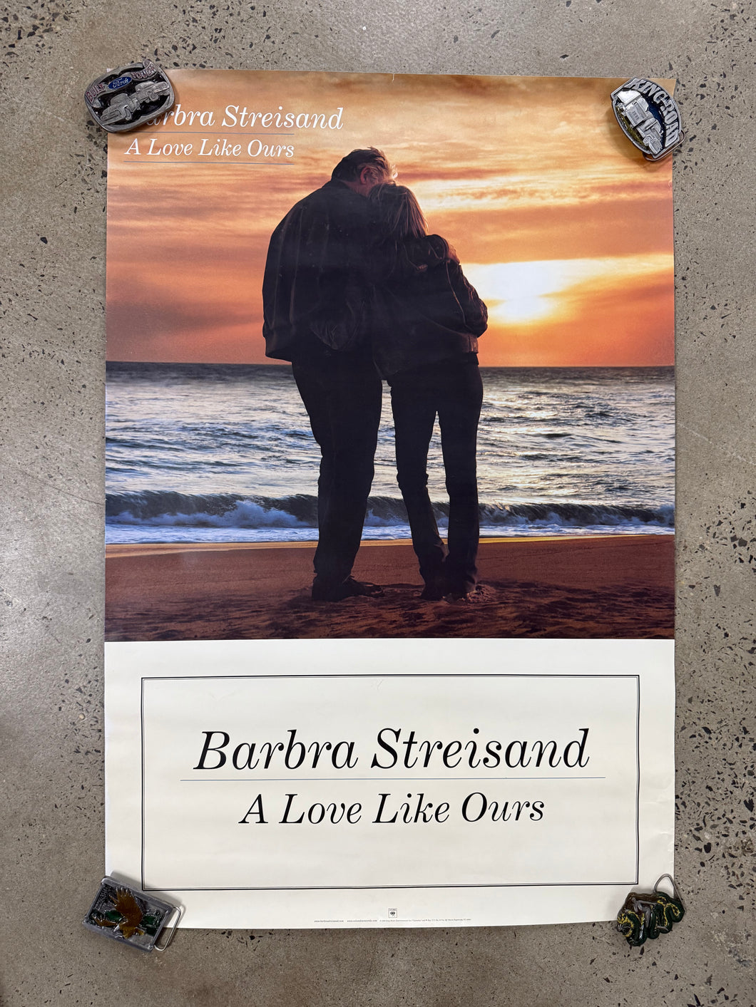 Vintage 1999 Barbra Streisand A Love Like Ours Double Sided Poster (24x36)